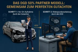 Kfz-Gutachter Partner werden beim DGD – Das 50/50-Prinzip erklärt
